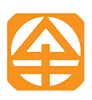 Logotipo da marca N'Goma com um símbolo geométrico em laranja representando formas estilizadas dentro de um círculo.